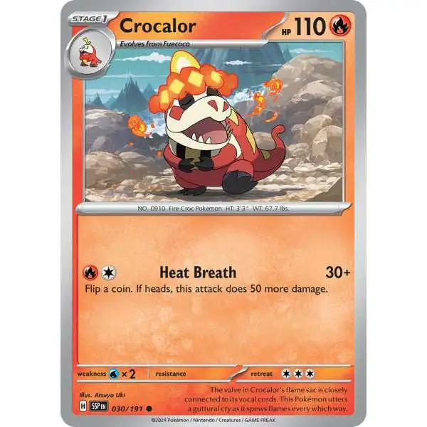 Pokemon Trading Card Game Surging Sparks Common Crocalor #30