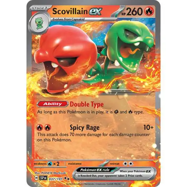 Pokemon Trading Card Game Surging Sparks Double Rare Scovillain ex #37