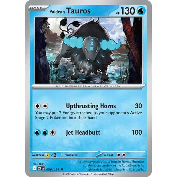 Pokemon Trading Card Game Surging Sparks Uncommon Paldean Tauros #39