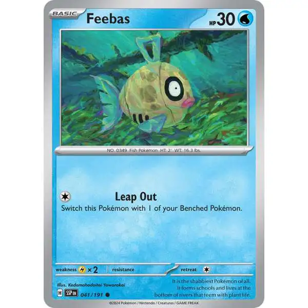 Pokemon Trading Card Game Surging Sparks Common Feebas #41
