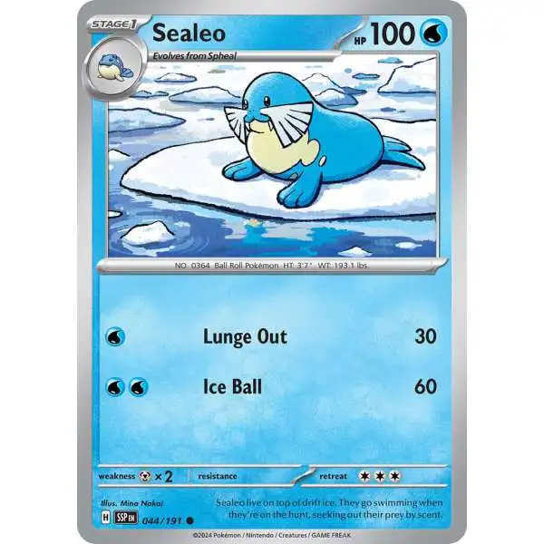 Pokemon Trading Card Game Surging Sparks Common Sealeo #44