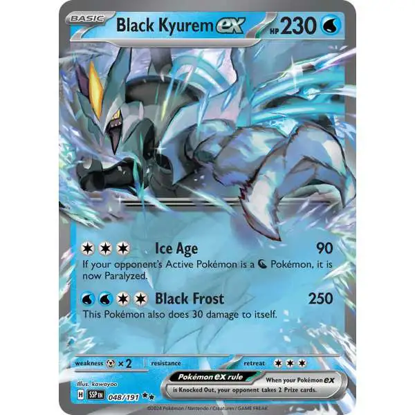 Pokemon Trading Card Game Surging Sparks Double Rare Black Kyurem ex #48
