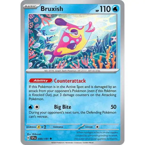 Pokemon Trading Card Game Surging Sparks Uncommon Bruxish #49