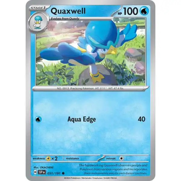 Pokemon Trading Card Game Surging Sparks Common Quaxwell #51