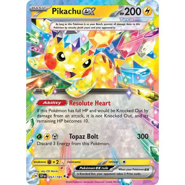 Pokemon Trading Card Game Surging Sparks Double Rare Pikachu ex #57