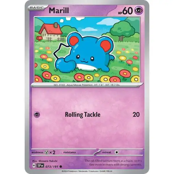 Pokemon Trading Card Game Surging Sparks Common Marill #73