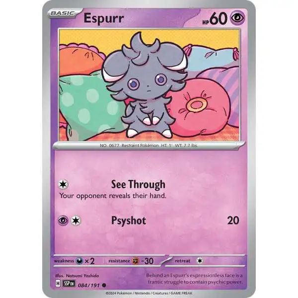 Pokemon Trading Card Game Surging Sparks Common Espurr #84