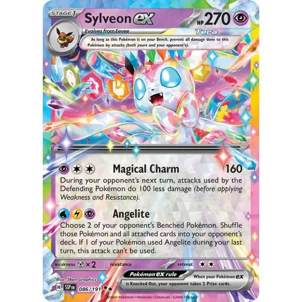 Pokemon Trading Card Game Surging Sparks Double Rare Sylveon ex #86