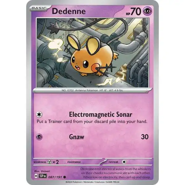 Pokemon Trading Card Game Surging Sparks Common Dedenne #87