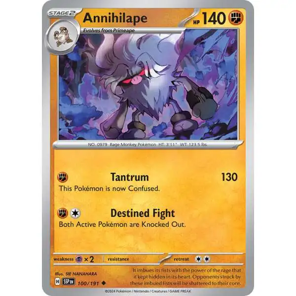Pokemon Trading Card Game Surging Sparks Uncommon Annihilape #100