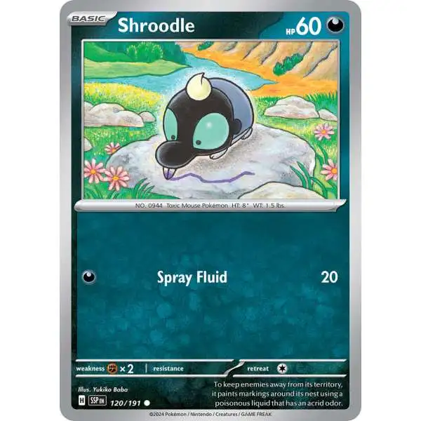 Pokemon Trading Card Game Surging Sparks Common Shroodle #120