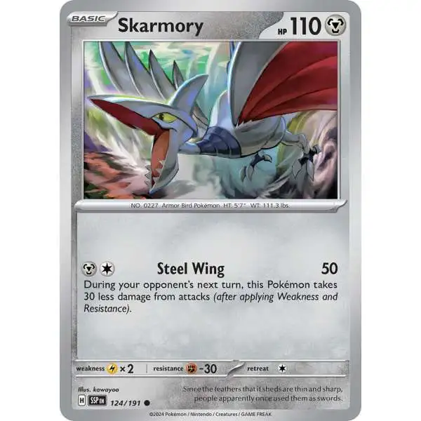 Pokemon Trading Card Game Surging Sparks Common Skarmory #124