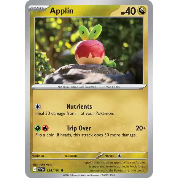 Pokemon Trading Card Game Surging Sparks Common Applin #138