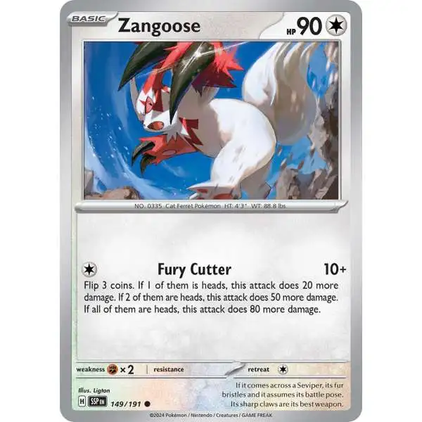 Pokemon Trading Card Game Surging Sparks Common Zangoose #149