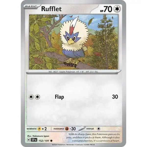 Pokemon Trading Card Game Surging Sparks Common Rufflet #152