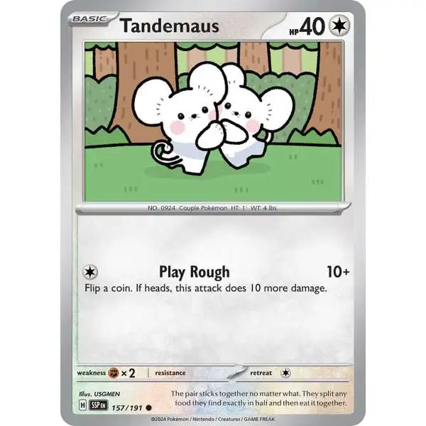 Pokemon Trading Card Game Surging Sparks Common Tandemaus #157