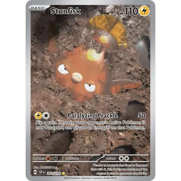 Pokemon Trading Card Game Surging Sparks Illustration Rare Stunfisk #202