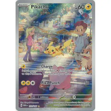 Pokemon Scarlet & Violet 151 Pikachu Illustration Rare Trading Card #173/165