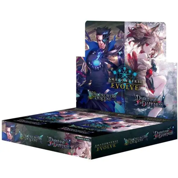 Shadowverse: Evolve Trading Card Game Worldreaver's Descent & Dominion of Darkness Combined Set Booster Box [12 Packs]