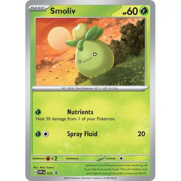 Pokemon Scarlet & Violet Promo Smoliv SVP023 [Cosmos Holo]