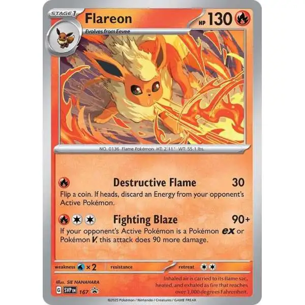 Pokemon Prismatic Evolutions Promo Flareon SVP167 [Cosmos Holo]