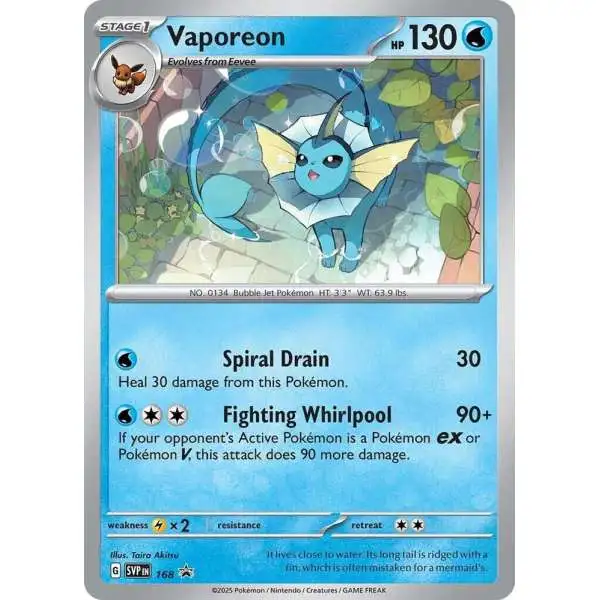 Pokemon Prismatic Evolutions Promo Vaporeon SVP168 [Cosmos Holo]
