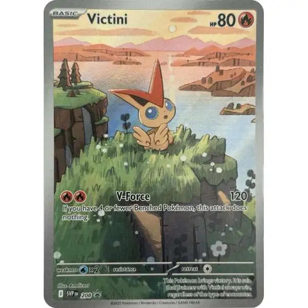 Pokemon Trading Card Game Scarlet & Violet Black Bolt & White Flare Illustration Rare Promo Victini SVP208