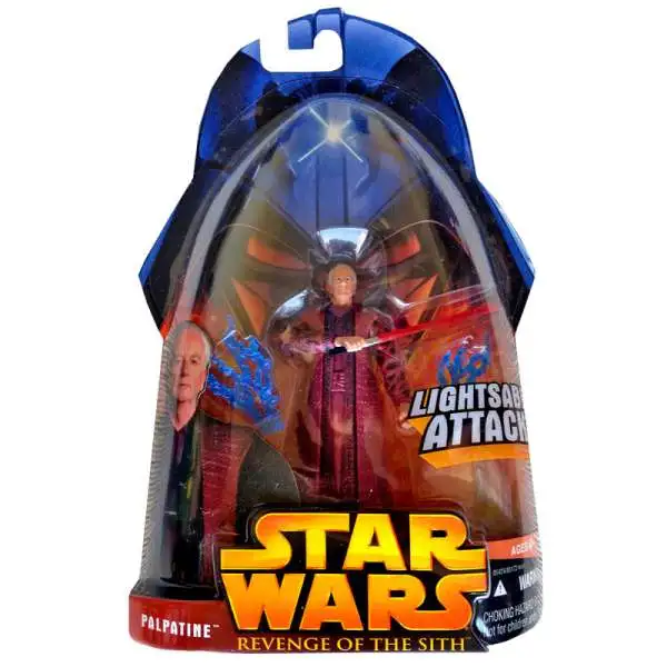 Star Wars Revenge of the Sith 2005 Chancellor Palpatine Action Figure #35 [Red Lightsaber]