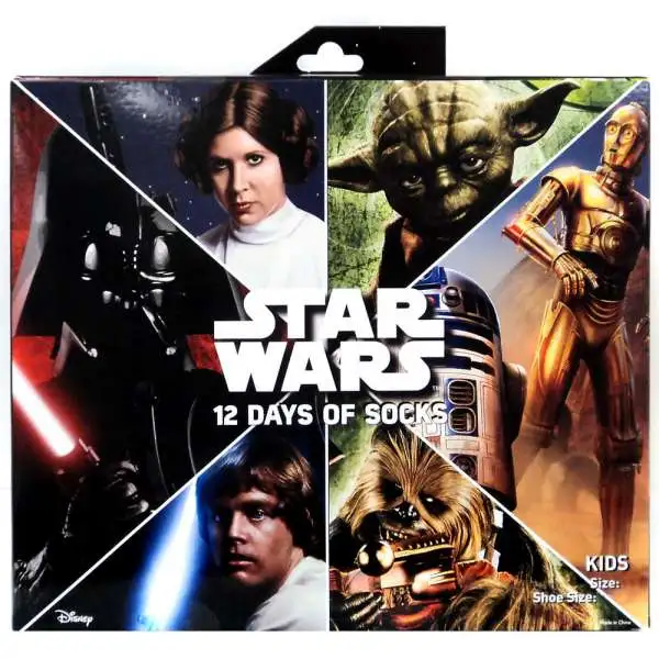 12 Days of Socks Toddler Star Wars 12-Pack [Shoe Size 5.5-8.5]
