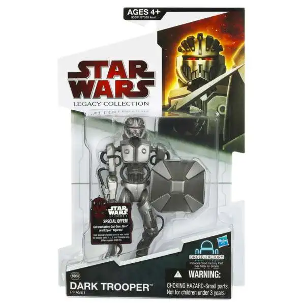 Star Wars 2009 Legacy Collection Droid Factory Dark Trooper Action Figure #56 [Phase I]