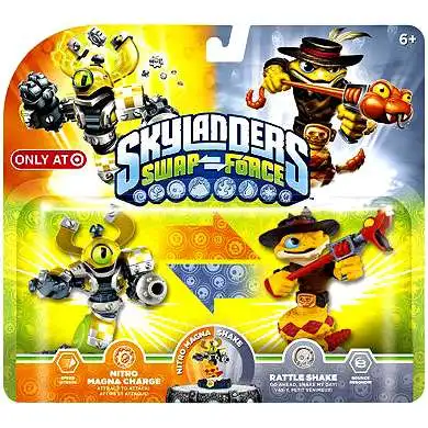 Skylanders Swap Force Swappable Nitro Magna Charge & Rattle Shake Exclusive Figure 2-Pack