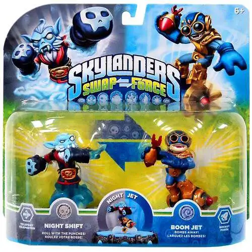 Skylanders Swap Force Swappable Night Shift & Boom Jet Exclusive Figure 2-Pack