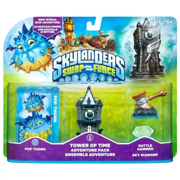 Skylanders Swap Force Tower of Time Adventure Pack [Pop Thorn Battle Hammer Sky Diamond]