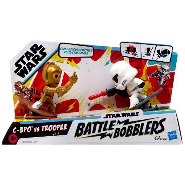 Star Wars Battle Bobblers C-3PO & Stormtrooper Mini Figure 2-Pack