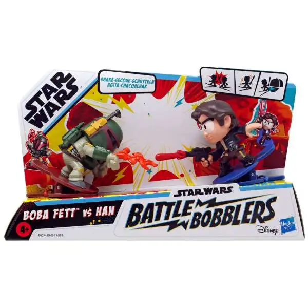 Star Wars Battle Bobblers Boba Fett & Han Solo Mini Figure 2-Pack