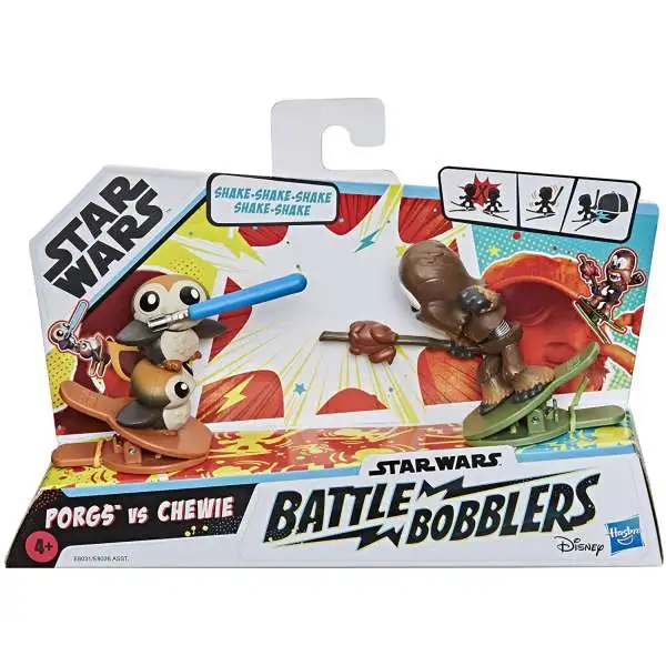 Star Wars Battle Bobblers Porgs vs. Chewie Mini Figure 2-Pack