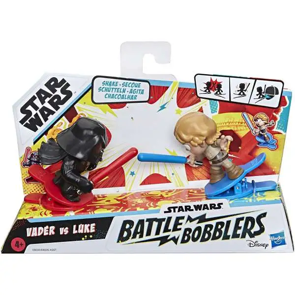 Star Wars Battle Bobblers Luke Skywalker & Darth Vader Mini Figure 2-Pack