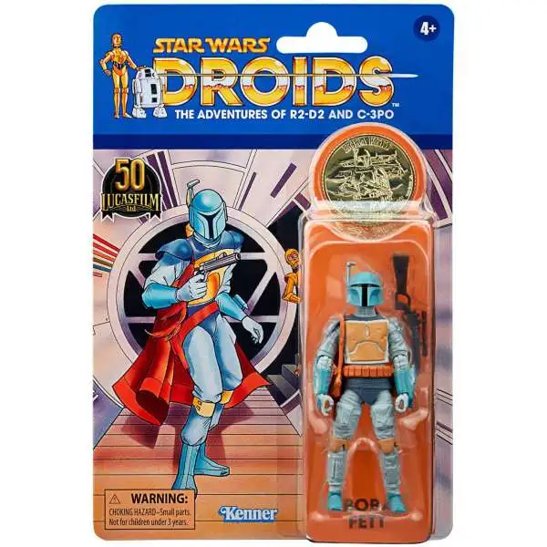 Star Wars DROIDS The Adventures of R2-D2 & C-3PO Vintage Collection Boba Fett Exclusive Action Figure [50th Anniversary]
