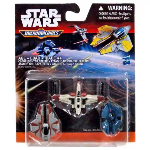 Star Wars The Force Awakens Micro Machines Clone Fighter Strike Vehicle 3-Pack