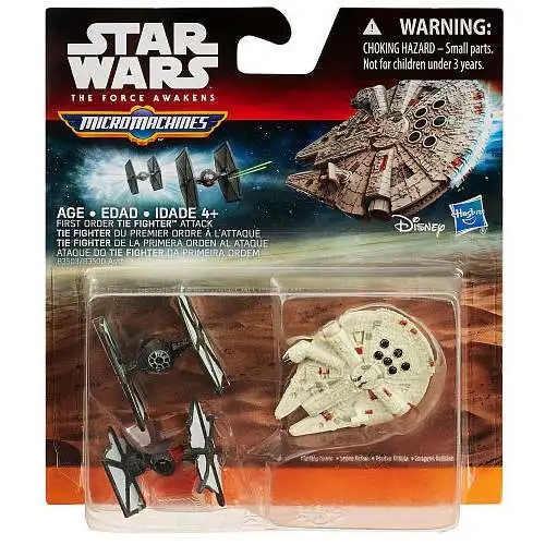 Star Wars The Force Awakens Micro Machines Tie Fighter Attack Vehicle 3-Pack