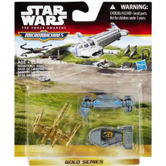 Star Wars The Force Awakens Micro Machines Gold Series Resistance Base Vehicle 3-Pack