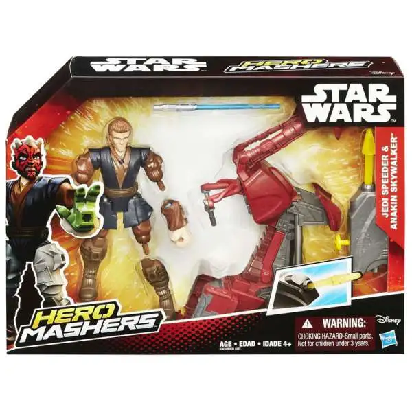 Star Wars The Force Awakens Hero Mashers Jedi Speeder & Anakin Skywalker 6-Inch Vehicle & Figure