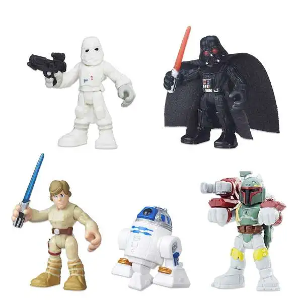Star Wars Galactic Heroes Stormtrooper, Darth Vader, R2-D2, Boba Fett & Luke Skywalker Action Figure 5-Pack