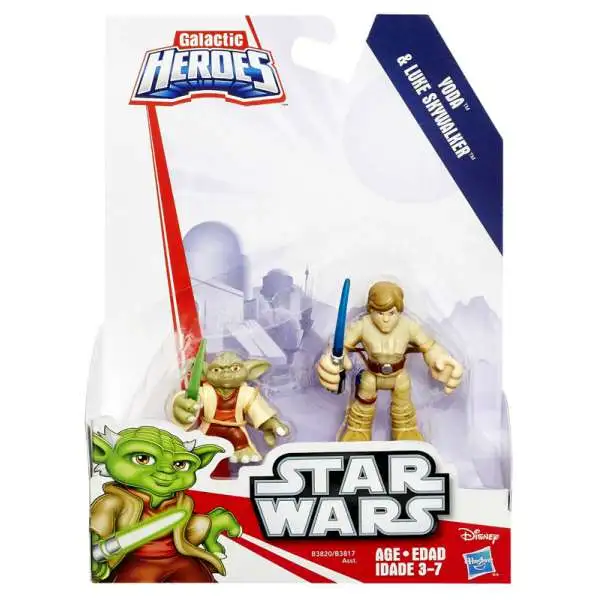 Star Wars Galactic Heroes Yoda & Luke Skywalker Mini Figure 2-Pack