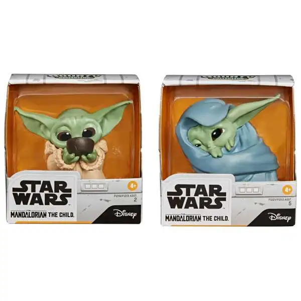 Star Wars The Mandalorian Bounty Collection The Child (Baby Yoda / Grogu) Action Figure 2-Pack [Soup Sipping & Blanket Wrapped]