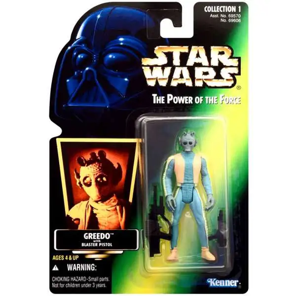 Star Wars A New Hope Power of the Force POTF2 Collection 1 Greedo Action Figure [Hologram Card]