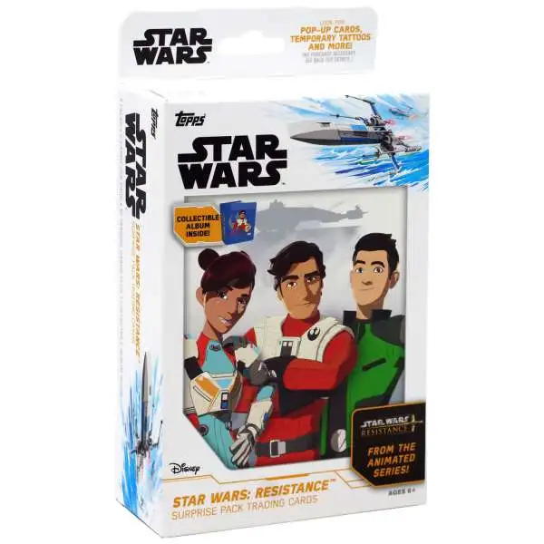 Star Wars Topps Resistance Surprise Pack Trading Card HANGER Box [3 Packs]