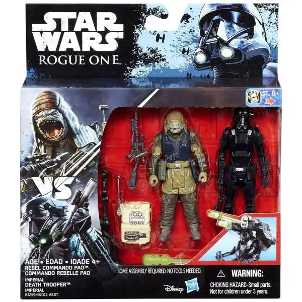 Star Wars Rogue One Rebel Cammando Pao & Imperial Death Trooper Action Figure 2-Pack
