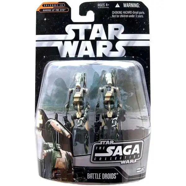 Star Wars Revenge of the Sith 2006 Saga Collection Battle Droids Action Figure 2-Pack #62 [Stealth Version]
