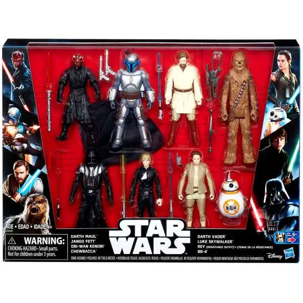 Star Wars The Force Awakens Maul, Jango, Obi-Wan, Chewbacca, Vader